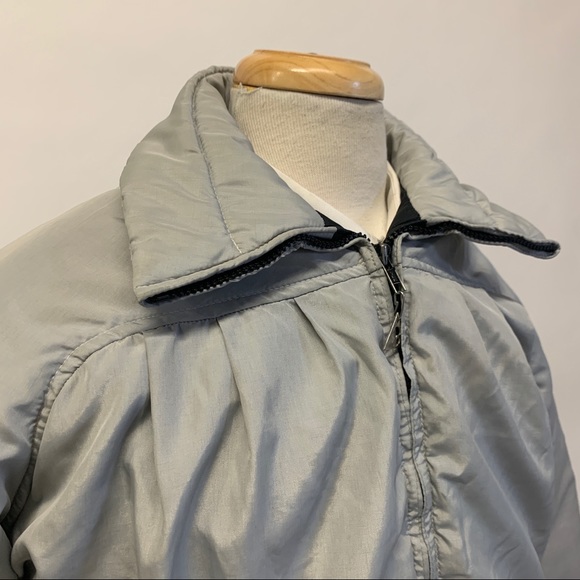 Gerry 80s Vintage Silver Gray Cropped Down Puffer Ski Jacket Coat Mens Size M - Picture 3 of 8